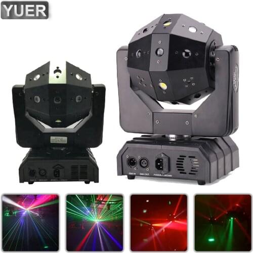 16X3W LED RGBW 4IN1 Laser Beam Strobe Move Head Light Stage Laser Projector DJ Disco Ball Prom Christmas Party Bar Club Indoor