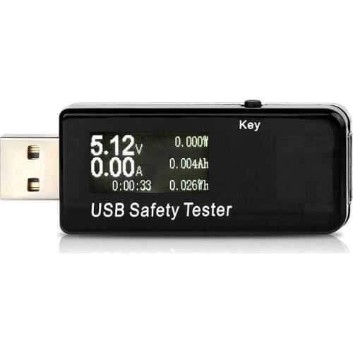USB Safety Tester,USB Digital Power Meter Tester Multimeter Current and Voltage Monitor DC 5.1A 30V Amp Voltage Power Meter, T