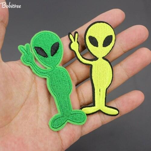 Alien Clothes Embroidered Patch Badges iron on Applique for Jacket Jeans Shoes Backpack Badges