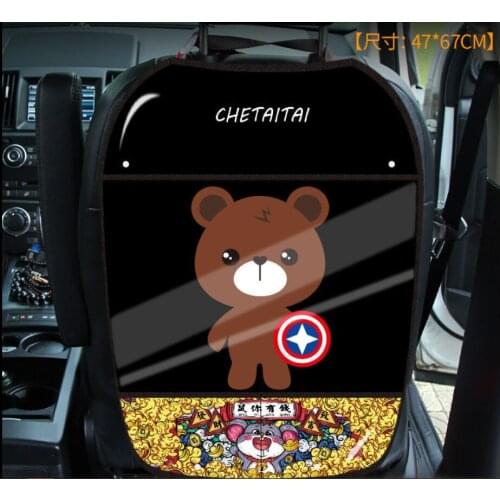 Wonderlife 1PCS Car Seat Back Cover Protector for Kids Cartoon Car Anti Kick Mat with Bag Waterproof Car Seat Back Protector