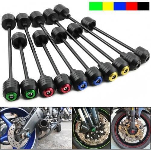 For SUZUKI V-Strom Vstrom GSXS GSX-S 750 1000 F Front Rear Wheel Crash Protector Fork Axle Slider Swing Arm Pad Guard