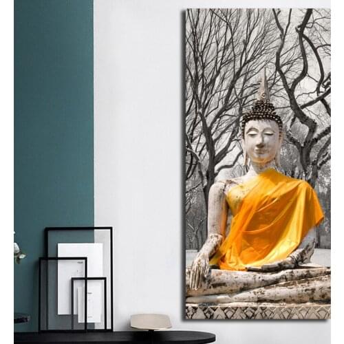 1 Panel Modern Large Style Buddha Wall Art Print on Canvas Home Living Room Decorations Wall Art drop shipping NO FRAME FA397