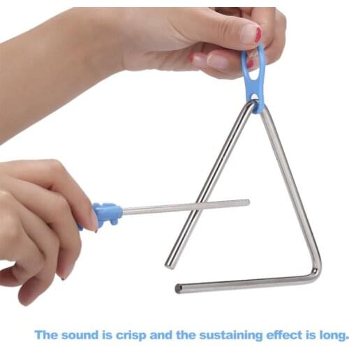 1pcs Triangle Music Orff Instrument Band Percussion Childrens Triangle Percussion Equipment Kids Performance Tool Toy