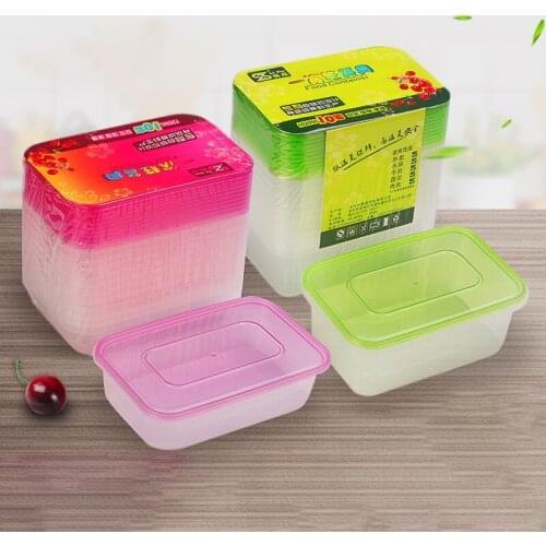 10 Pack Food Container with Lid Single Container Meal Prep Containers, Bento Boxes Disposable Plastic Bento Insulated Lunch Box