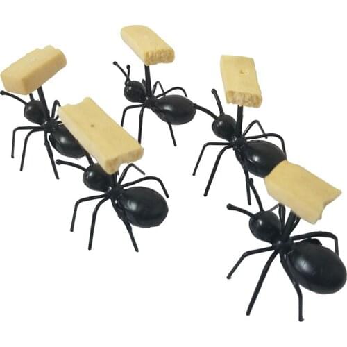 12Pcs/set Mini Toothpick Ant Fruit Fork Cutlery Plastic Cake Dessert Forks Food Pick Tableware For Party Decoration