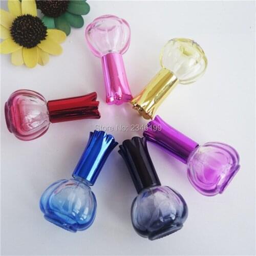 15ML Glass Atomizer Pumpkin Model Flower Cap Glass Spray Bottle 15CC Perfume Atomizer Packing Bottle Parfum Vial, 30pcs/lot