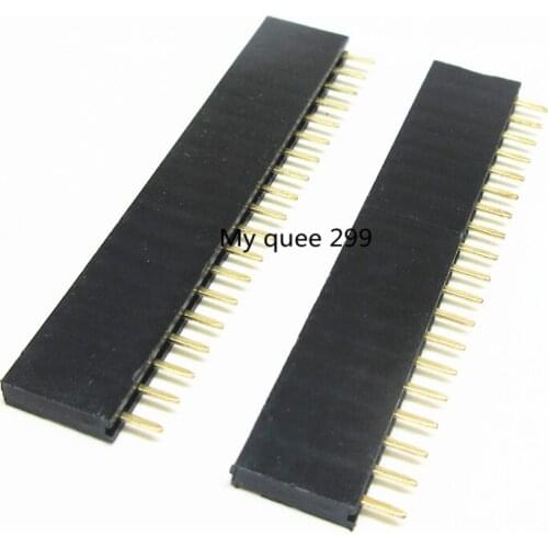 20 pcs 19P 2.54mm Female Header Single Row Straight Pin Socket 1*19 Strip Pitch Connector