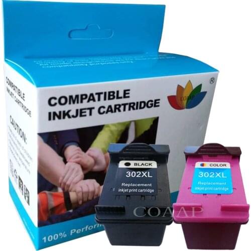 2pk printer cartridges ProSeries for Compatible HP 302 XL Deskjet 1110 2130 3630 3631 3632 3633 3634 3636 3637