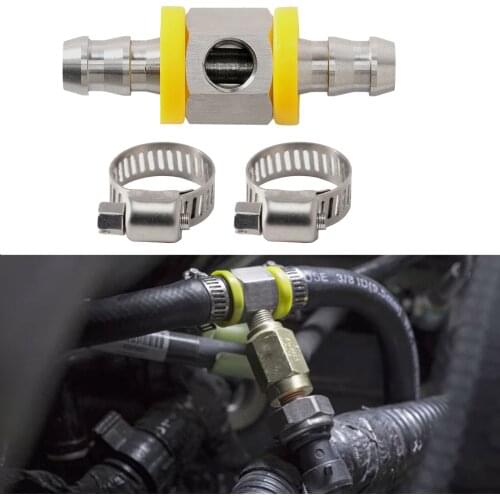 3/8" Car Fuel Line Fuel Pressure T-Fitting Adapter Regulator 1/8-27 NPT Port
