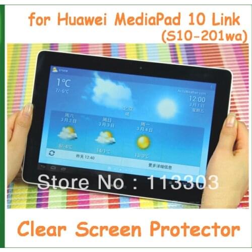 5pcs Clear Full-Screen Protector Size 252x170.5mm for 10.1" Huawei Mediapad 10 Link (S10-201wa) No Retail Package Free Shipping