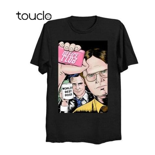 Office Club The Office X Fight Club Black T-Shirt Michael Scott Dwight Schrute