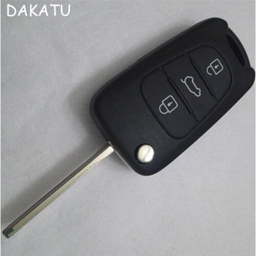 DAKATU Uncut Blade 3 Buttons Flip Remote Key Shell For Kia K2 K5 Car Keys Blank Case Cover