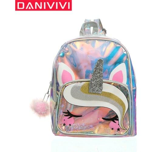 Unicorn Bagpack For Kids Clear Gilr/boy Backpacks Kids Cute School Bags for Teenage Girls Backpack for Girls Transparent Bag