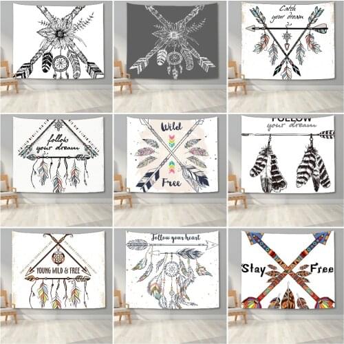 Hand-drawn Dreamcatcher Tapestry Wall Hanging Tapestry Boho Style Wall Tapestry Blanket Background Cloth For Bedroom Living Room