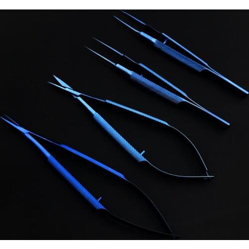 Titanium alloy 12.5cm ophthalmic microsurgical instruments scissors/Needle holders /tweezers surgery tools