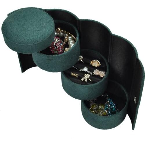 Exquisite Jewelry Boxes Jewel Organizer Jewel Casket Fashion Wedding Gift Birthday Gift 2020 Classical Small Portable Velvet