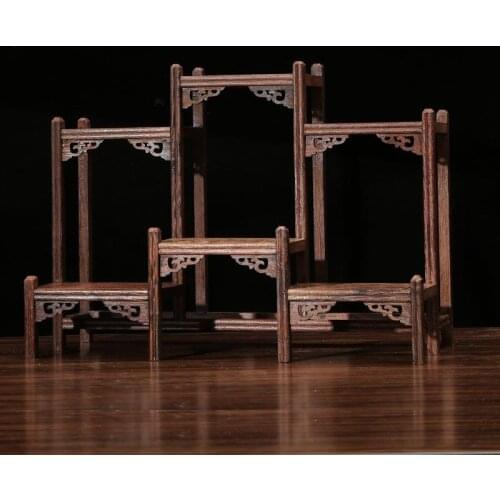 Chinese Kung Fu tea pot Crafts Display Holder Shelves Teapot Tea Set Wood carving Display Stand Decoration Home Tea Accessories