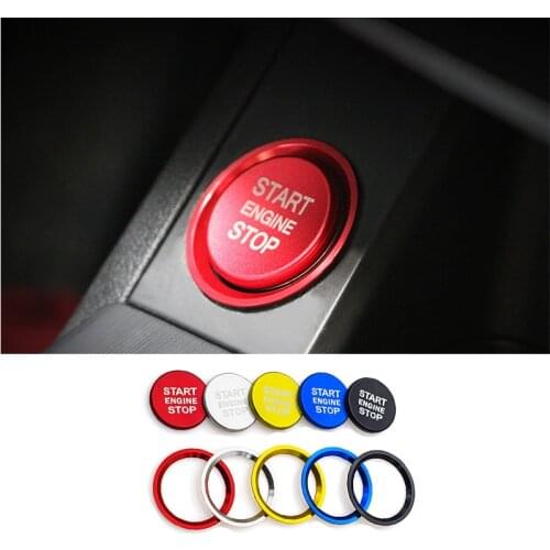 START Engine Button Replace Cover STOP Key Accessories Switch Decoration Universal For Audi A4L/A5/A6L/A7/A8/Q3/Q5/Q7 Button