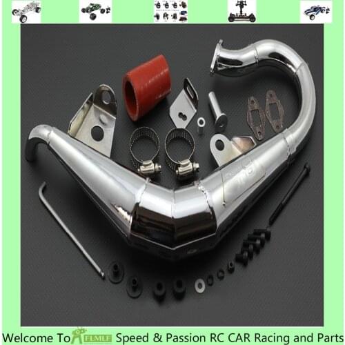Exhaust Pipe Kit Fit for 1/5 GTB Racing Losi 5ive T ROFUN ROVAN LT KingmotorX2 Rc Car Parts