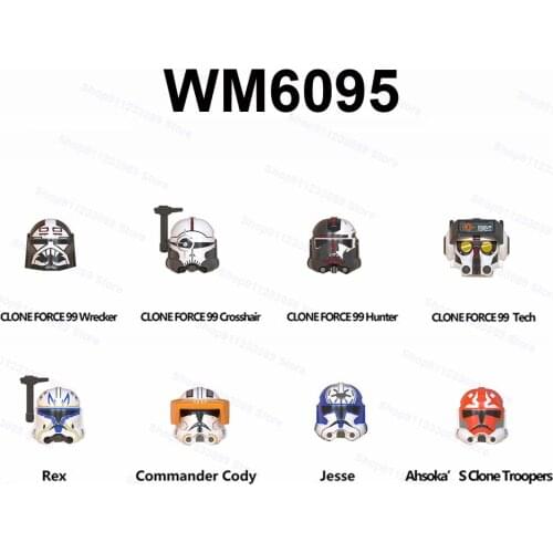 8pcs/set Clone Force 99 Commander Cody Jesse Rex Building Blocks Bricks Star Model Figures Wars Toy Children Gift WM6095