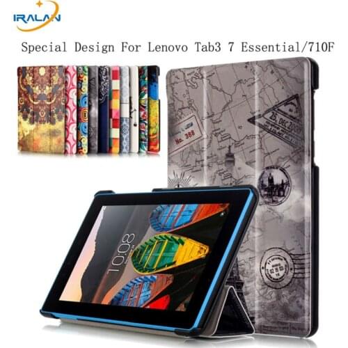2017 Best selling Print Style PU Leather Cover Stand Case for Lenovo Tab3 7 Essential TB3-710F 710 Tablet 7.0 inch+film+pen gift