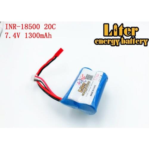Liter energy battery 7.4V 1300mah 20C 18500 emote control helicopter power lithium battery rechargeable battery pack