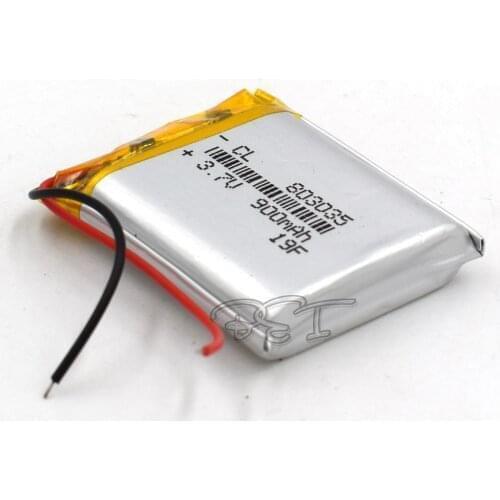 Lithium Polymer Battery 803035 3.7V 900mah Rechargeable Liion Cell Li-Po For DVD PAD PDA MP5 GPS Digital Product Navigator