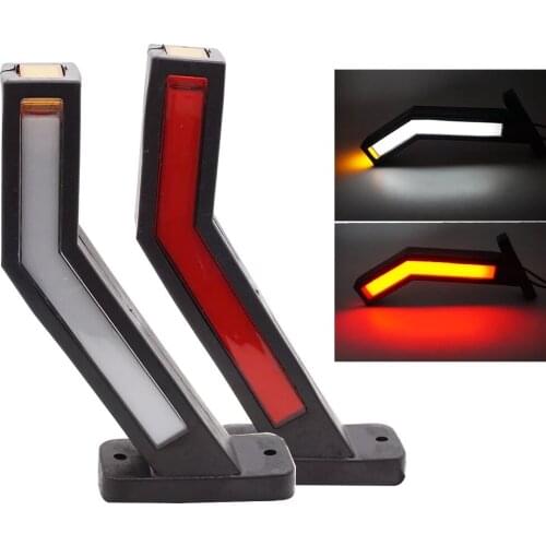 Car Art CLUB Universal 2PCS LED Neon Stalk Side Marker Light 12V 24V Truck Trailer Position Lamp Waterproof