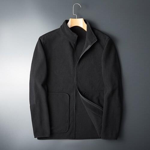 Mens Slim Fit Fleece Softshell Warm Coats Clothing 2021New Winter Mens Jackets Casual Male Outwear Velvet Windbreaker Jackets