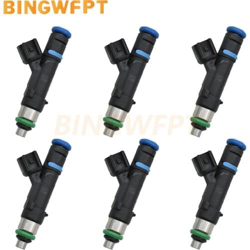New 6PCS Fuel Injector OE 0280158020 53032701AA For American Car 3.7L - FJ474 4 Holes