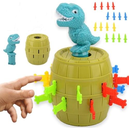 Bounce Dinosaur Barrel Pirate Bucket Lucky Game Dino Tyrannosaurus Rex Kids Toys Boys Gifts Parent-Child Interaction Trick Jokes