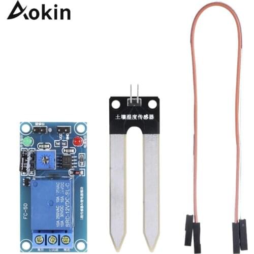 DC 12V Soil Moisture Sensor Relay Control Module Automatic Watering Of The Humidity Starting Switch
