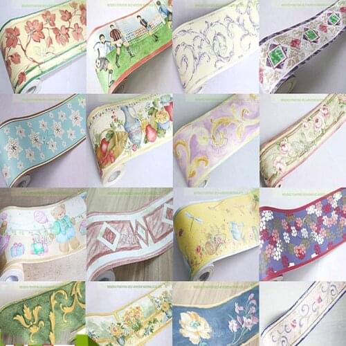 DIY Self-adhesive Wall Tiles Stickers Waist Line Wall Sticker Kitchen Bathroom Toilet Waterproof PVC Wallpaper Home Decoration