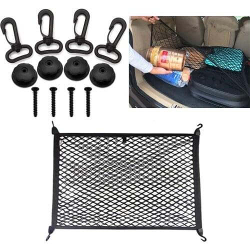 Car Trunk Storage Net Flexible Elastic Nylon Rear Cargo Organizer Car Trunk Cargo Luggage Net Holder for Car Van SUV For RAV4
