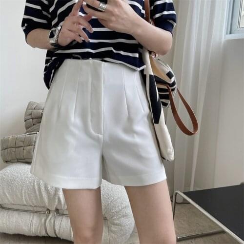 2021 New Summer Fashion Female Wide Leg Shorts Loose High Quality Solid Color Women Shorts Casual Elegant Ladies Shorts T131