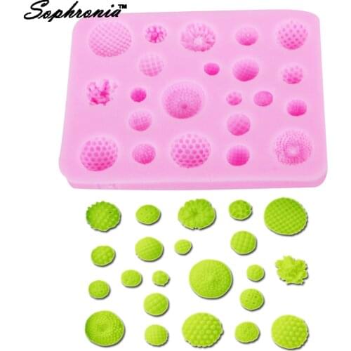 Sophronia M077 Mini Flower Shower Resin Silicone Mold Cake Decorating Tools Chocolate Polymer Clay Molds Jewelry Moulds
