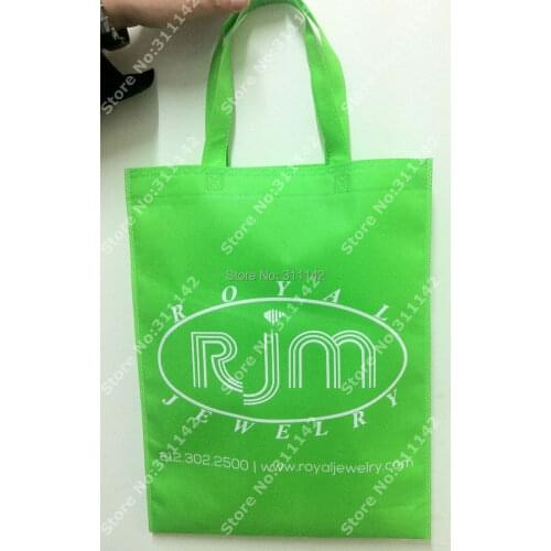 Custom non-woven bag green bag shopping bag with free shipping by Fedex 500pcs/lot