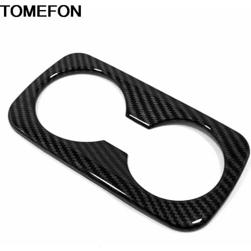 TOMEFON For Hyundai Tucson 2019 Rear Seat Water Cup Holder Frame Cover Trim Moulding Styling Interior Accessories ABS Carbon