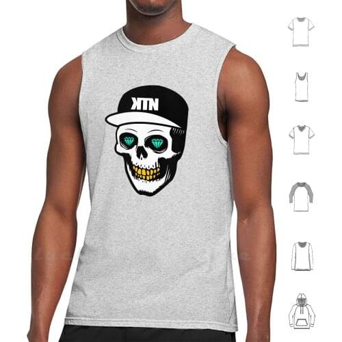 Kill The Noise Skull Tank Tops DIY Print Dubstep Music Getter Skrillex Nsd Never Say Die Trippy Burger Shred
