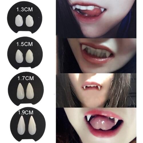 Adult Kids Vampire Teeth Fangs Toys Halloween Party Costume Horrific Dress Dentures Cosplay Photo Props Favors DIY Decorations