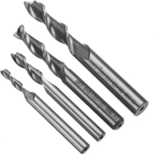 1pc 2 Flute 8mm HSS & Aluminium End Mill Extra Long 4/6/8/10mm CNC Milling Cutter Bit