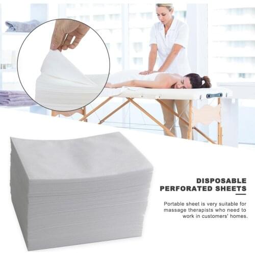 100PCS Disposable Massage Table Sheet Non-woven Fabrics Bed Cover for Spa Beauty Salon Home 80x180cm
