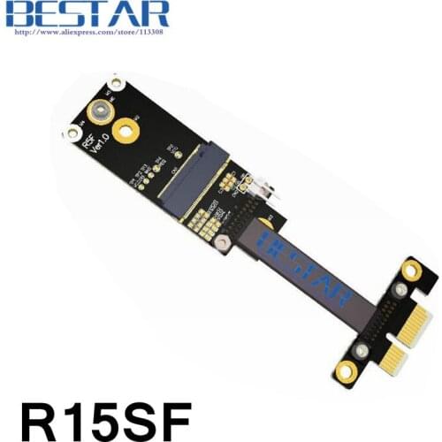 1x PCI-e PCIe x1 To M.2 A.E. key WiFi NGFF Adapter Card Riser Extender Cable 5cm-100cm 1ft 2ft 3ft Gen3.0 8Gbps