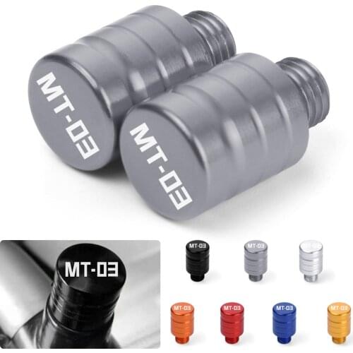 2pcs M10*1.25 Motorcycle Mirror Hole Plug Screw CNC Aluminum Left Right-Hand Threaded For Yamaha MT03 MT 03 mt-03 2015 2016-2021