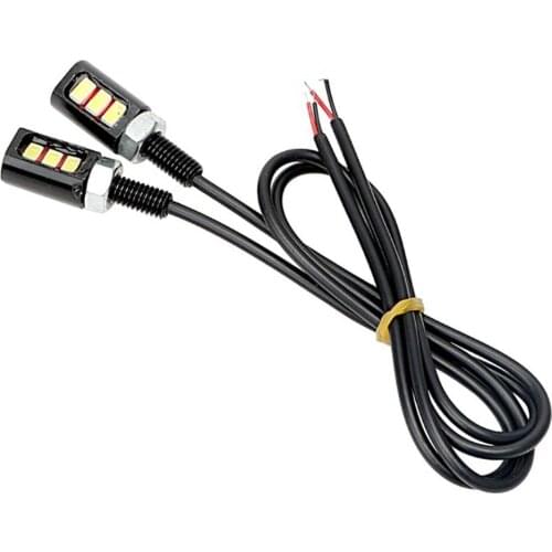 2PCs Universal Car Motorcycle License Number Plate Screw Bolt Light Bulb Lamp Motorbike Styling Tools Accessories 12V 3LED