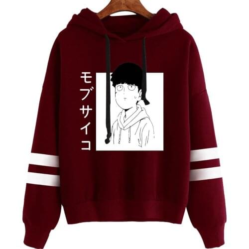 2021 Japan Anime Mob Psycho 100 Cosplay Hoodie Women Men Harajuku Sweatshirt Pullover Hooded Jacket Sportswear