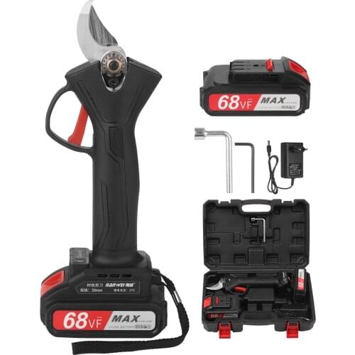 21V Brushless Cordless Electric Pruning Shears 2 Pack Backup Rechargeable Lithium Battery Tree Branch Pruner Garden Clipper