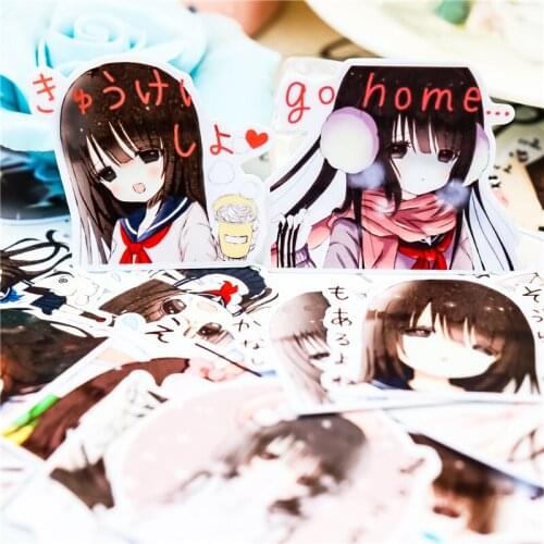 35pcs lovely Anime character girls stickers scrapbooking pegatinas stationery bullet journal kawaii papelaria notebook sticker