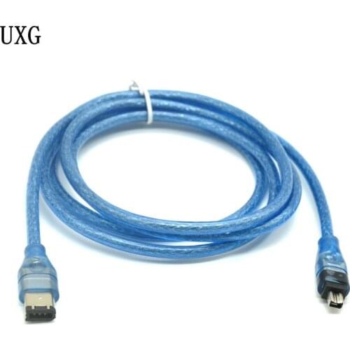 4P 4 Pin to 6 Pin IEEE 1394 for iLink Adapter Cable 4Pin To 6Pin Firewire Cable DV Camera Cable 5FT