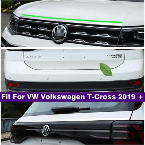 Accessories Front Engine Hood / Rear Trunk Cover Trim Decoration Garnish Strip Car Styling For VW T-Cross T Cross 2019 - 2021
